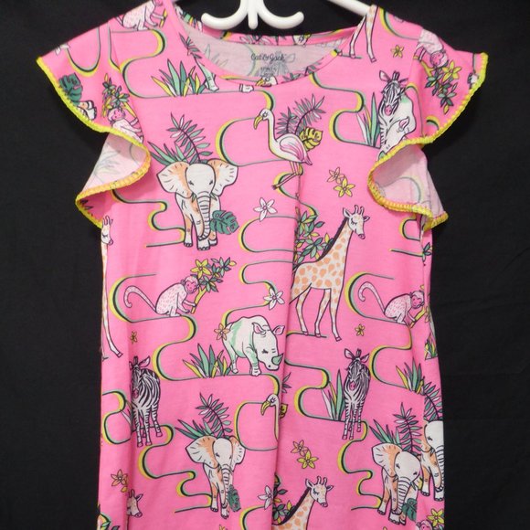 CAT AND JACK, size 10-12, large animal print dress